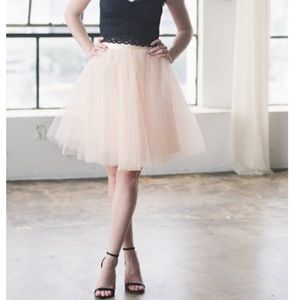 Space 46 Boutique Apricot Tulle Skirt